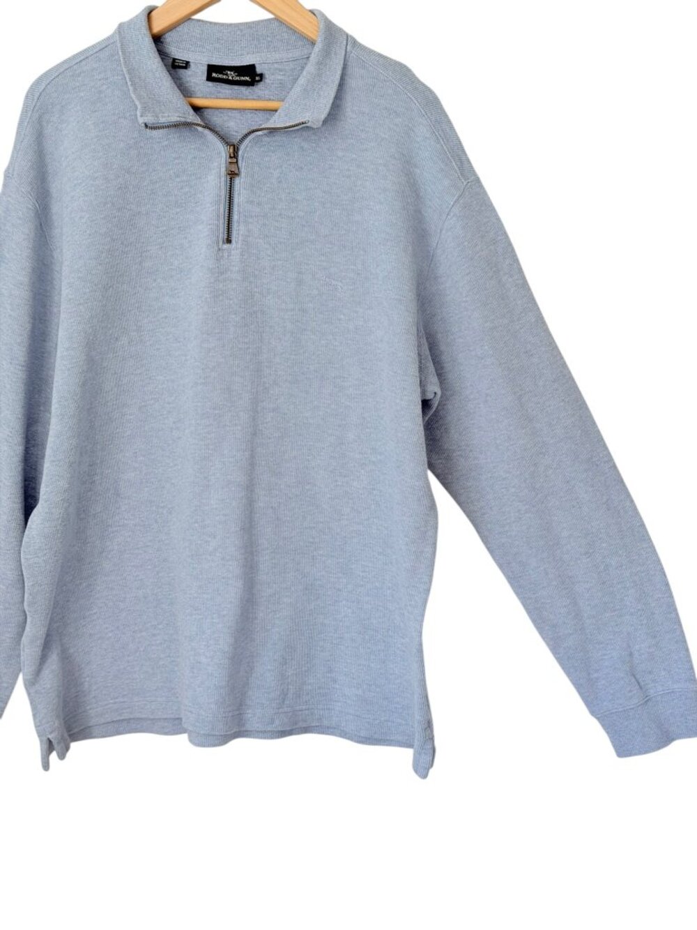 Rodd & Gunn 100% Cotton Alton Ave 1/4 Zip Pullover LS Sweatshirt Sea Breeze XL